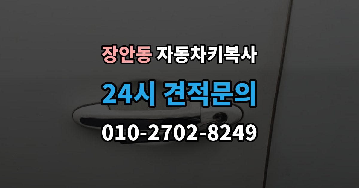 평택시 장안동 자동차키 복사 출장 안내 - 차량 도어만 여는 기능이 가능한지 살펴보기