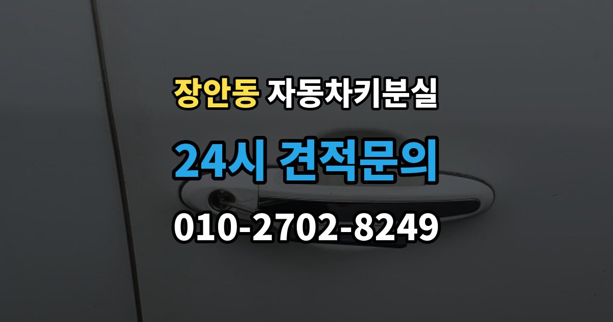평택시 장안동 자동차키 분실 출장 안내 - 급하게 업체를 부를 때 보는 기준