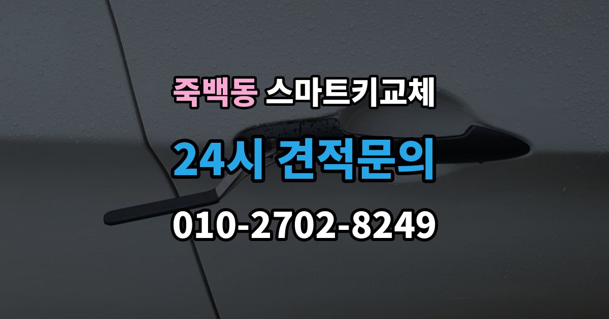 죽백동 스마트키 교체 상태에서 안전하게 문 잠김을 푸는 기준