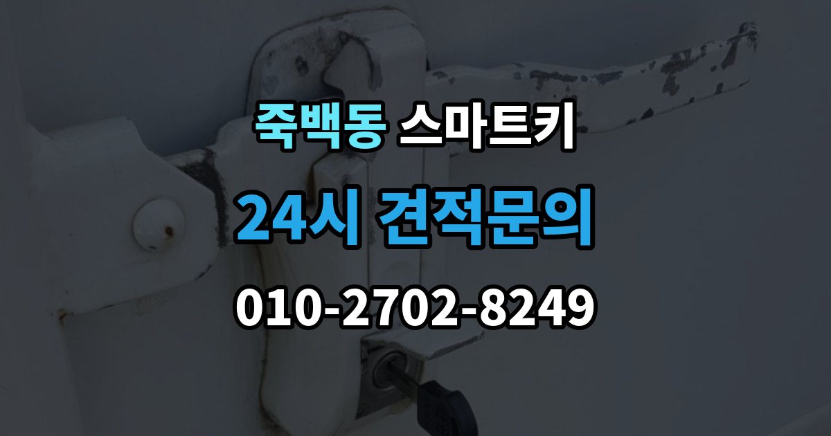 죽백동 스마트키 사용이 처음이라면 알아둘 기본