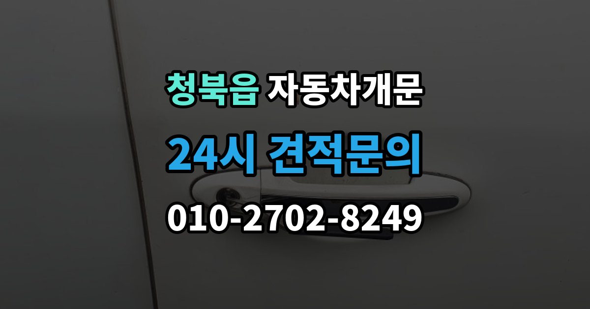 청북읍 자동차 문 잠김 출장 안내 - 겨울철 결빙으로 인한 잠김과 구분하는 법