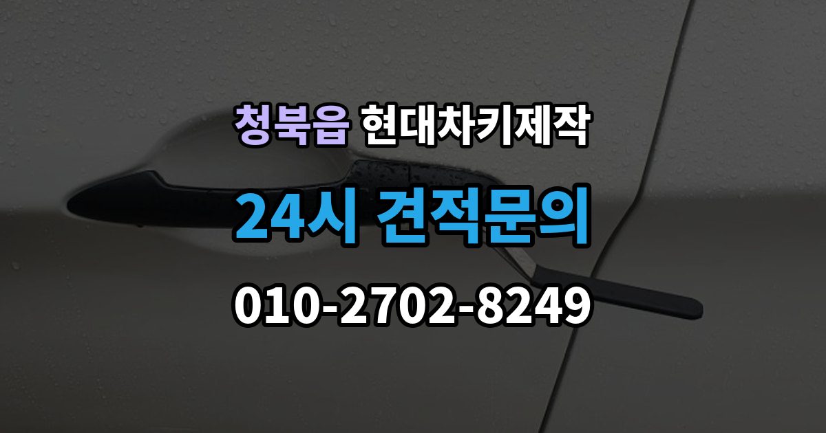 청북읍 현대 차키 제작 차종에 따라 다른 키 구조와 선택 기준