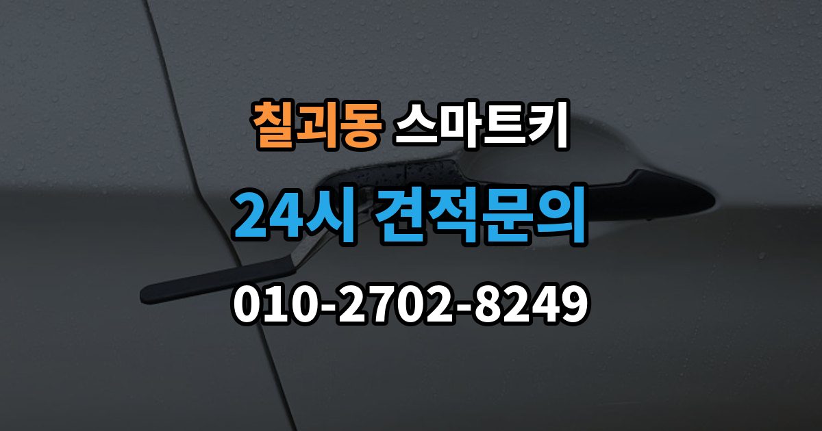 칠괴동 스마트키 차키와 함께 쓰는 경우의 장단점