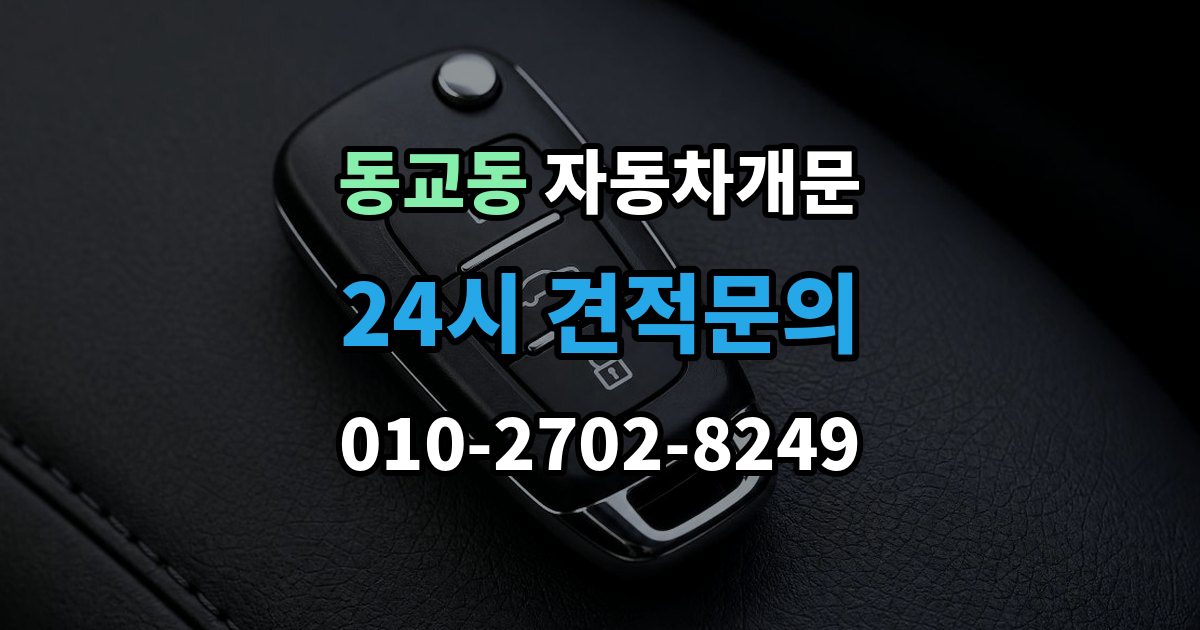 포천시 동교동 자동차 문 잠김 출장 안내 - 잠금 상태를 스스로 점검하는 방법