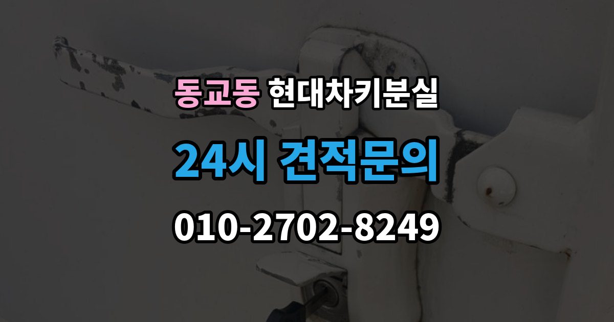 포천시 동교동 현대 차키 분실 차량별 키 개수와 보관 팁 정리