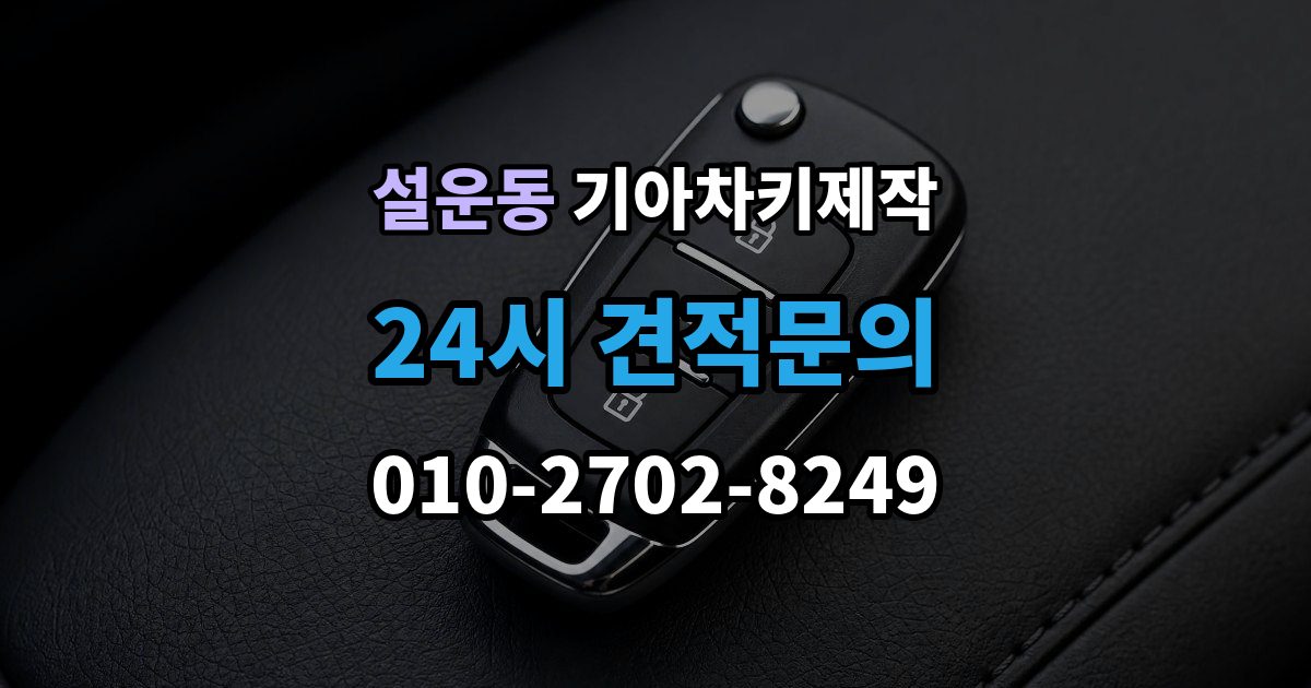 설운동 기아 차키 제작 출장 안내 - 중고차 구매 후 리모콘 작동 점검하기