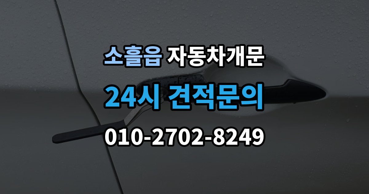 소흘읍 차 문 잠겼을 때 출장 안내 - 빗길이나 눈길에서 잠겼을 때 대처