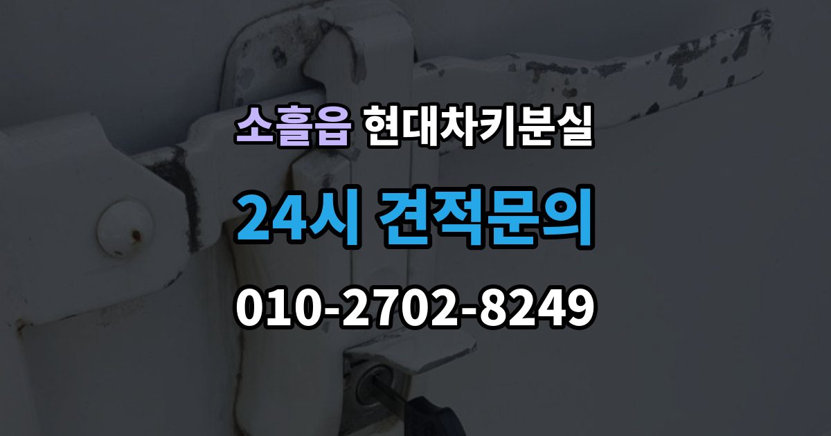 소흘읍 현대 차키 분실 출장 안내 - 스마트키 인식 거리가 갑자기 짧아진 원인