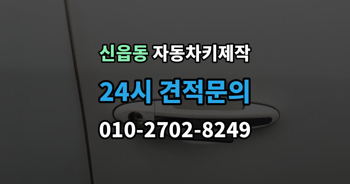 신읍동 자동차키 제작 출장 안내 - 열쇠 커팅 오차를 줄이는 작업 방식