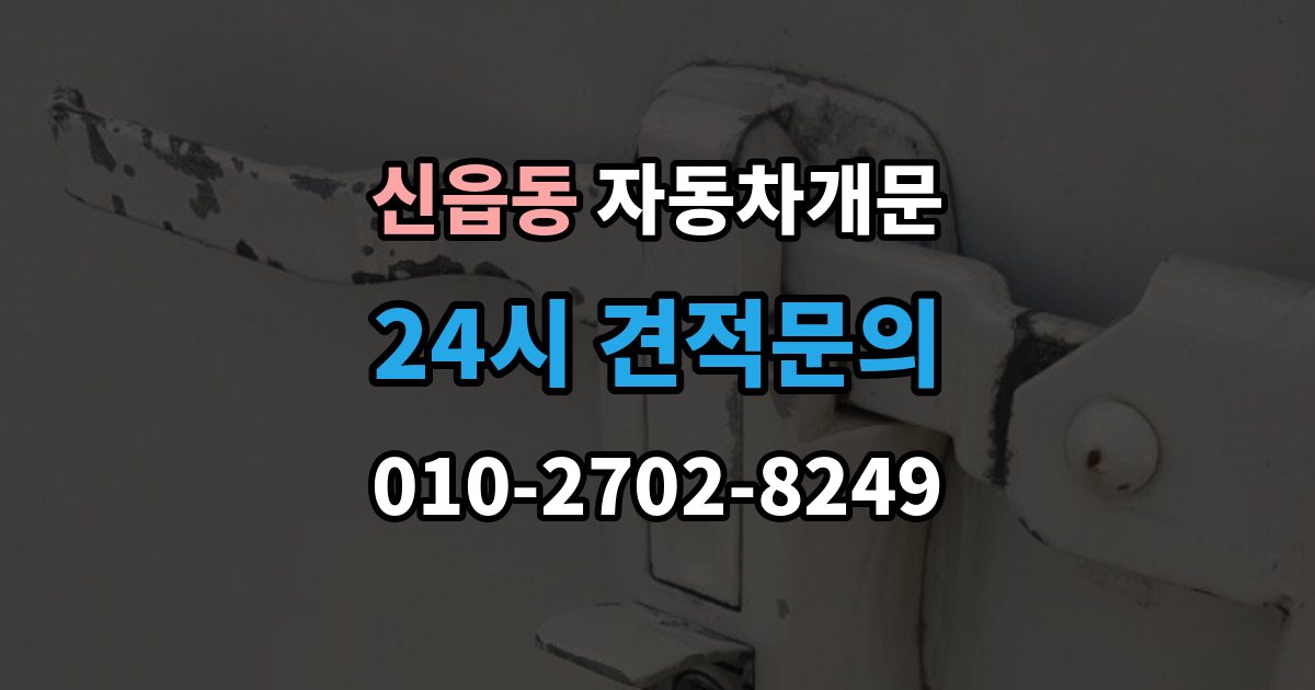 신읍동 차 문 잠겼을 때 출장 안내 - 문은 열려도 시동이 안 걸릴 때 구분법
