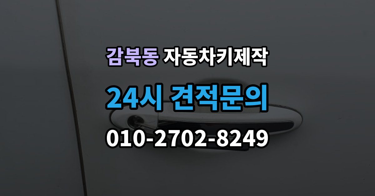 감북동 자동차키 제작 출장 안내 - 키 코드 조회가 필요한 경우와 준비사항