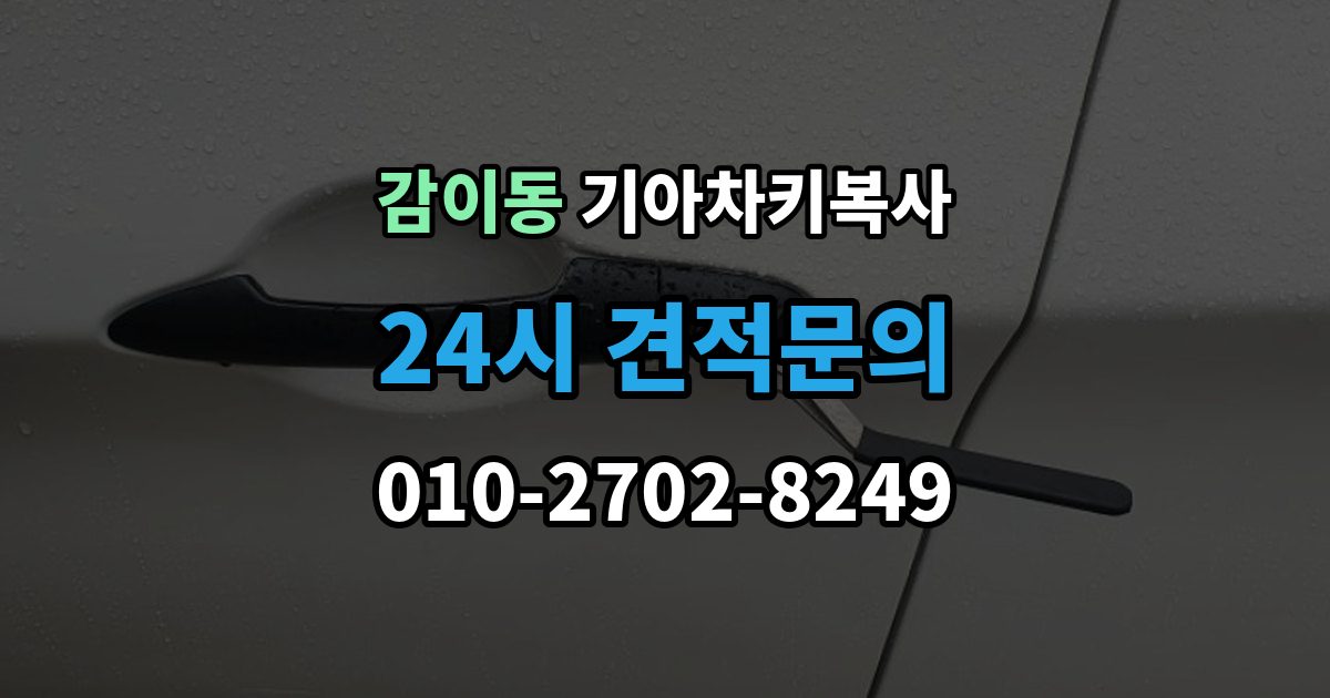 감이동 기아 차키 복사 출장 안내 - 복사 불가 상황에서 대체 방법 살펴보기