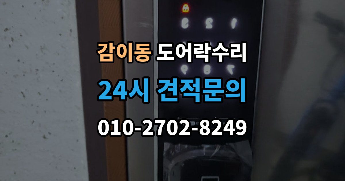 감이동 도어락 수리 출장 안내 - 비상 상황을 대비한 기능 점검 기준