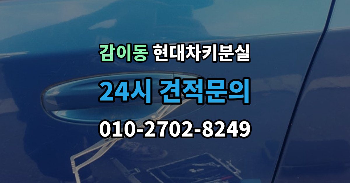 감이동 현대 차키 분실 예비키 보관 위치를 정할 때 고려할 점