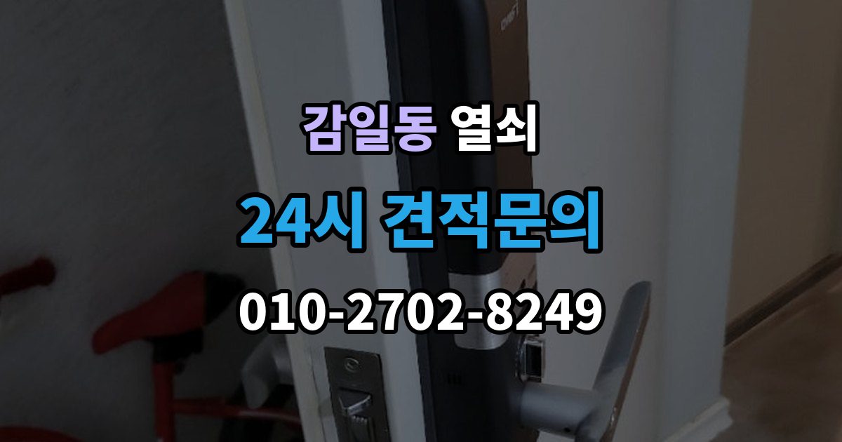 감일동 열쇠 보조키 추가 설치로 도난 위험 줄이는 방법
