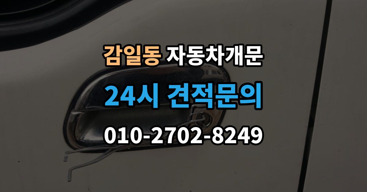 감일동 차 문 잠겼을 때 출장 안내 - 리모컨 배터리 방전과 잠김을 구분하는 법