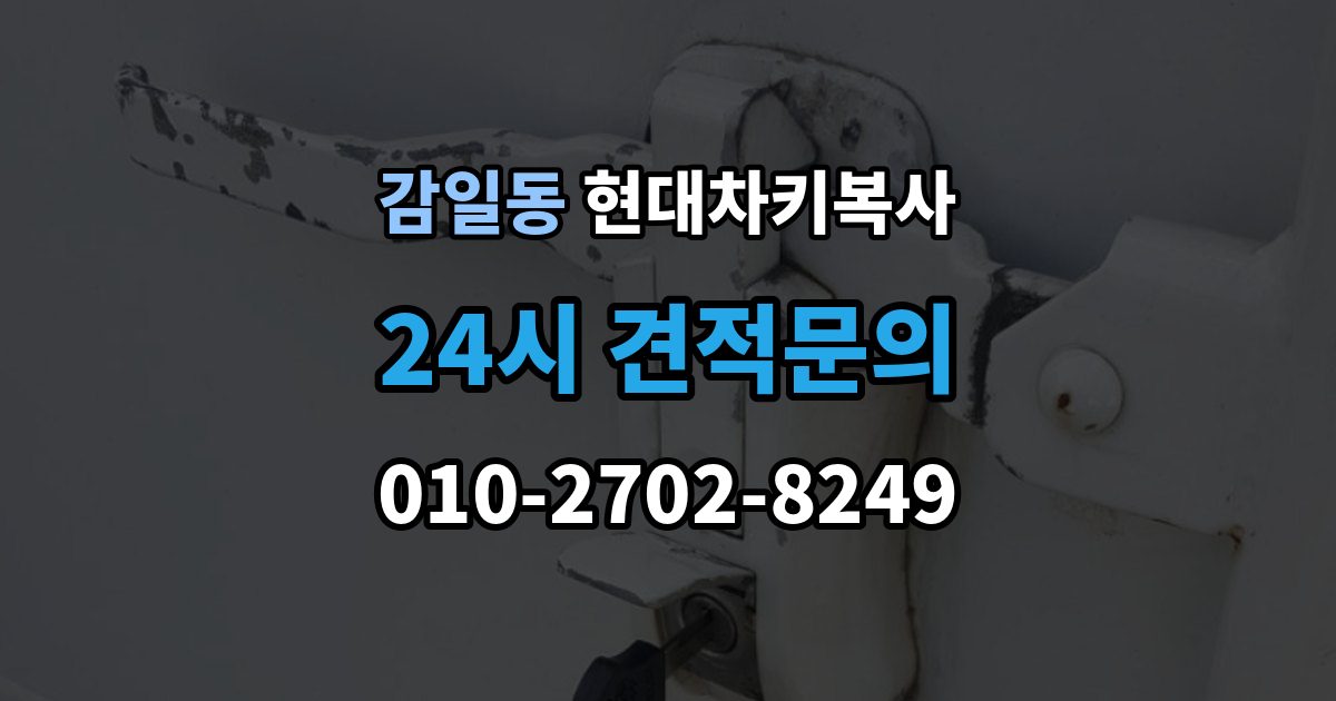 감일동 현대 차키 복사 출장 안내 - 차량 관련 정보 확인이 중요한 이유와 체크 포인트