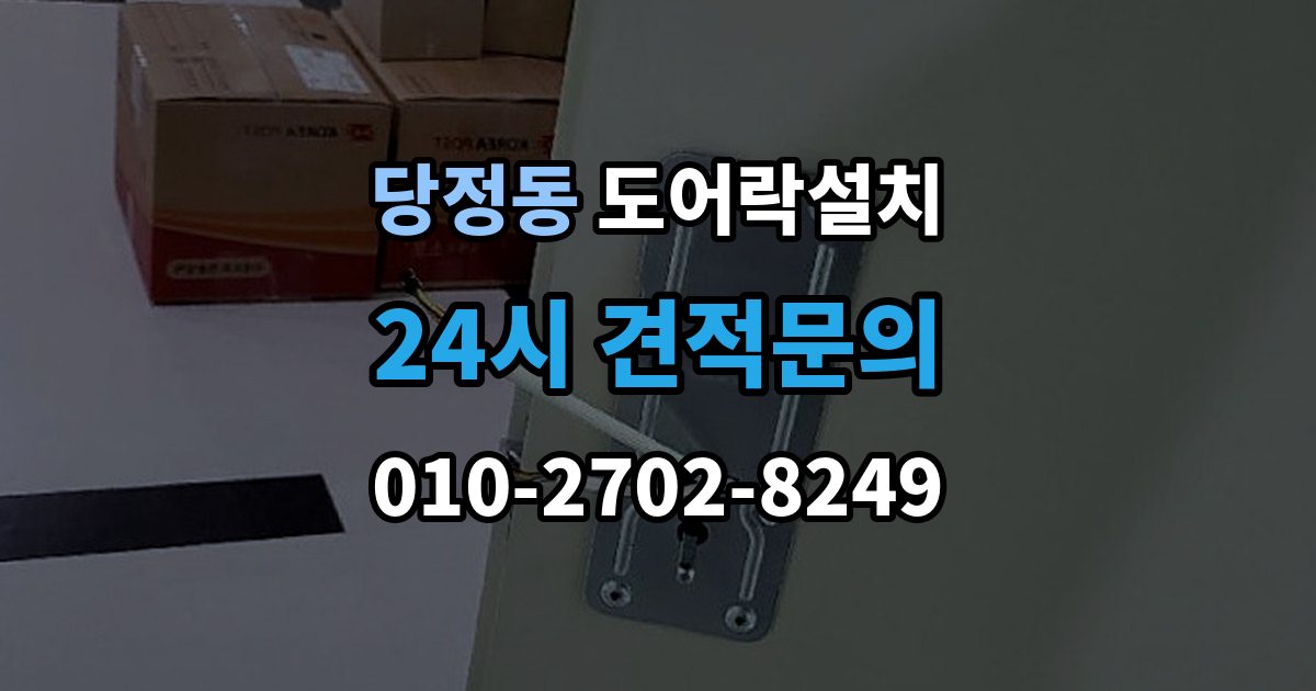하남시 당정동 도어락 설치 야간 주말 설치 요청 시 확인할 것