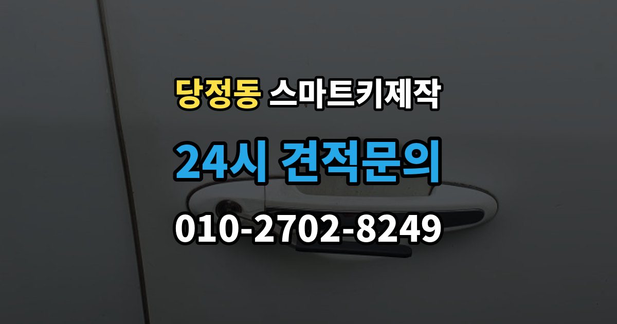 하남시 당정동 스마트키 제작 출장 안내 - 차종에 따라 다른 원격 기능 확인법