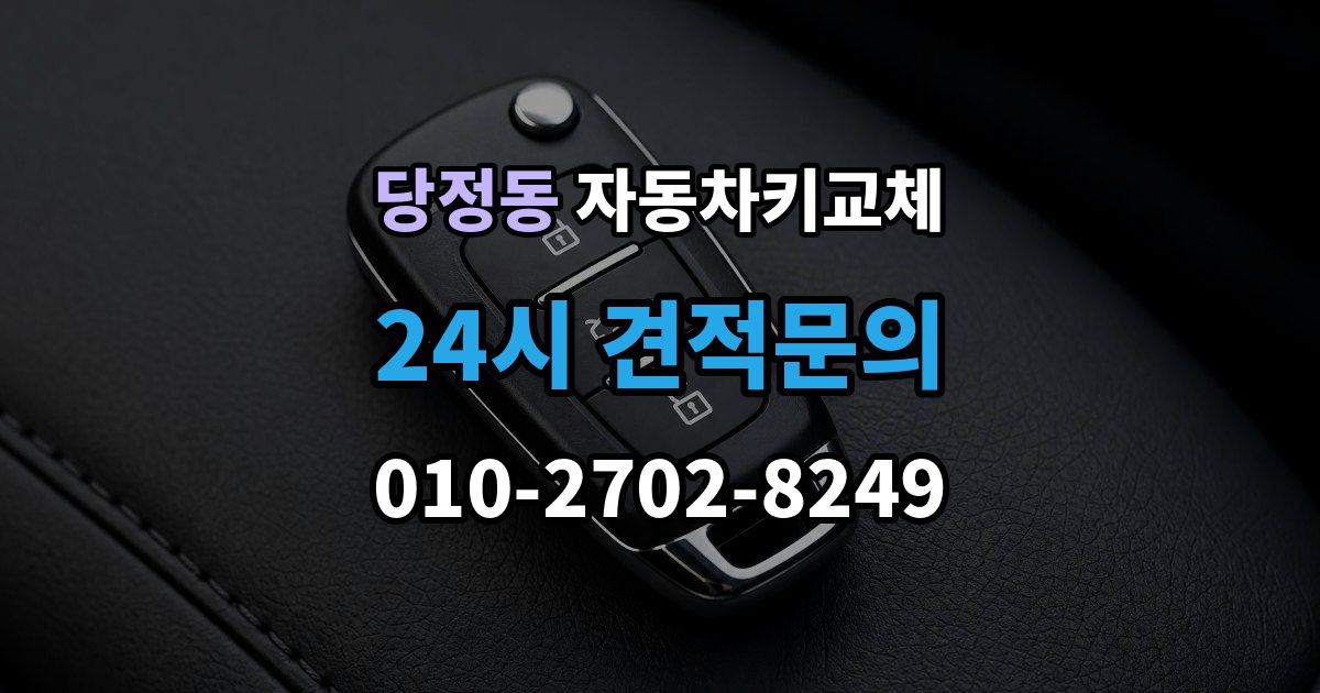 하남시 당정동 자동차키 교체 열쇠집과 서비스센터 차이