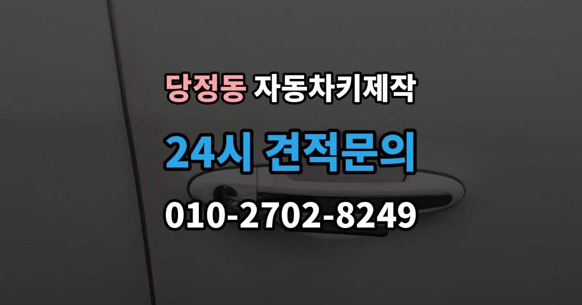 하남시 당정동 자동차키 제작 원본 없이도 가능한지 먼저 확인하기