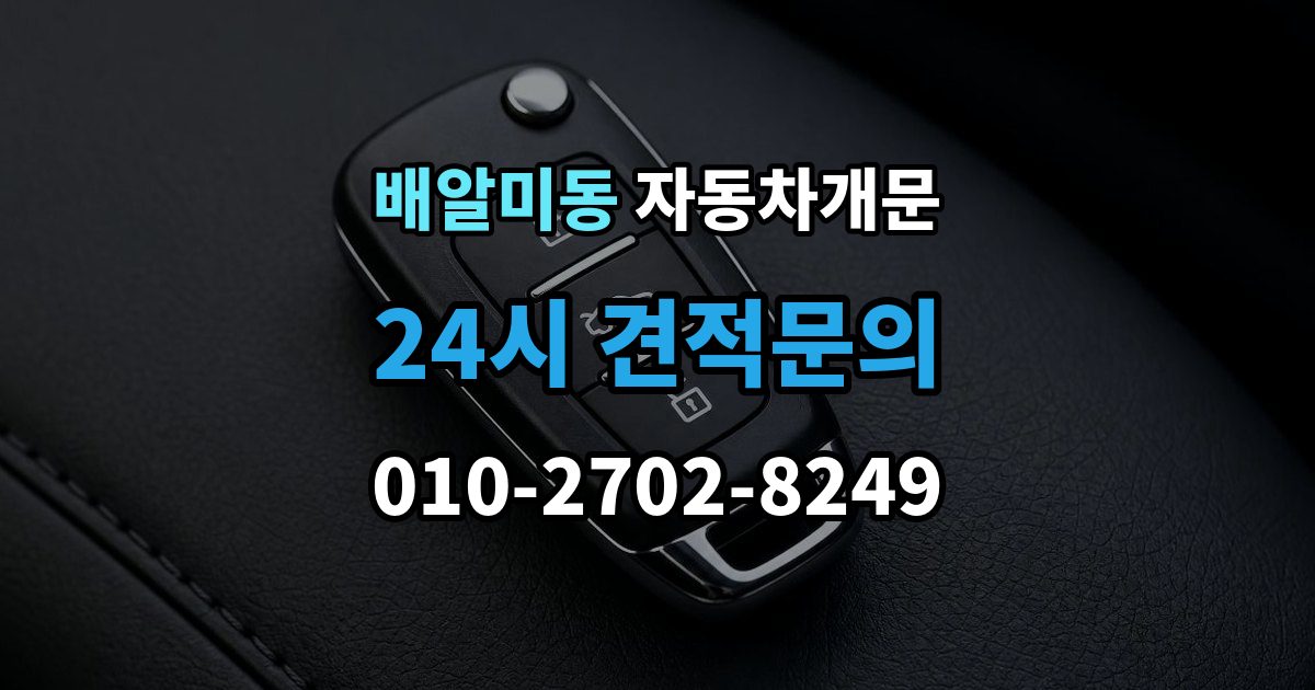 배알미동 자동차 문 잠김 겨울철 결빙으로 인한 잠김과 구분하는 법