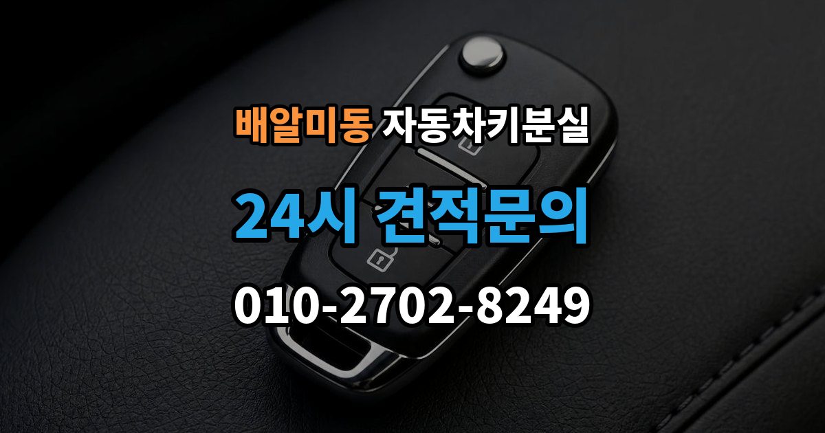 배알미동 차 키 잃어버렸을 때 출장 안내 - 지갑과 같이 잃어버렸을 때 처리 순서