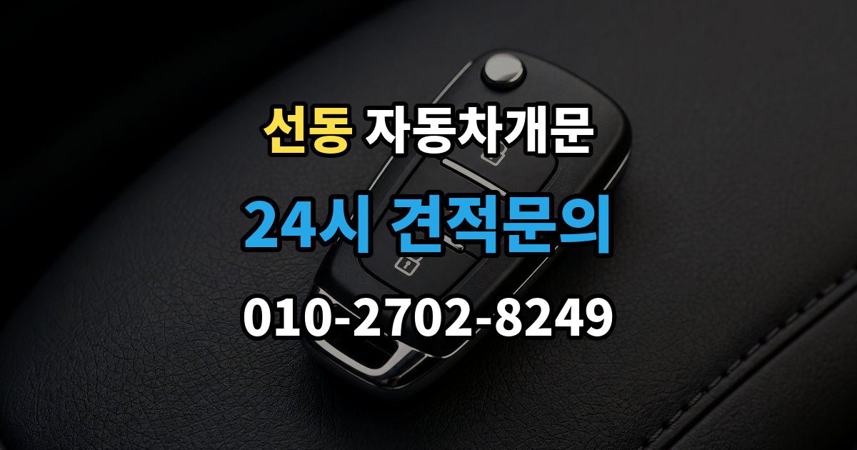 하남시 선동 자동차 문 잠김 차량 내부에 사람이 있을 때 우선 조치