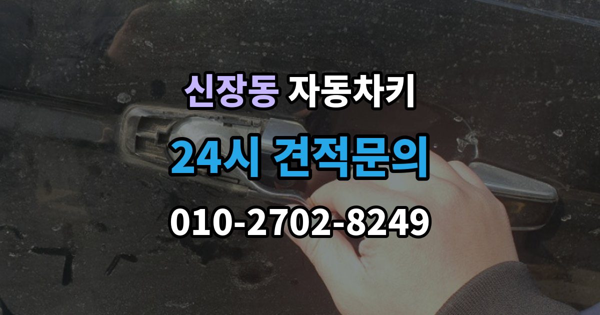 하남시 신장동 자동차키 예비키 없이 분실했을 때 준비할 것