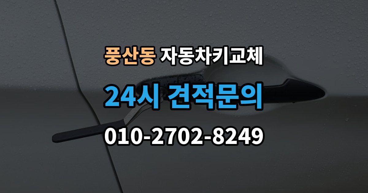 풍산동 자동차키 교체 출장 안내 - 시동이 안 되고 잠금만 풀릴 때 점검