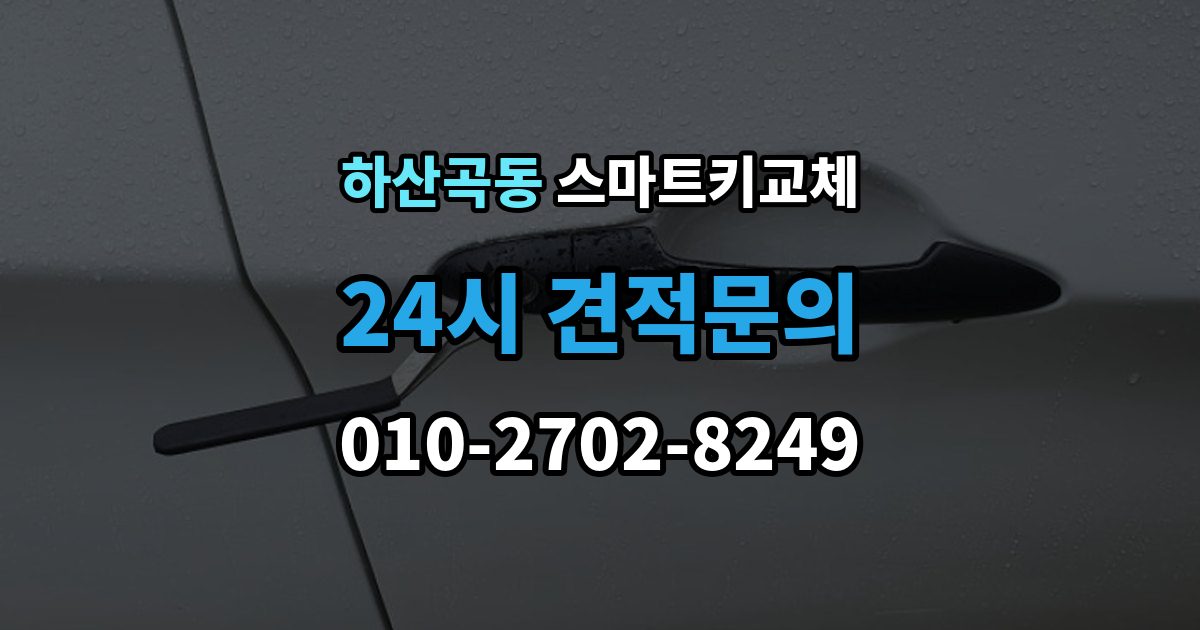 하산곡동 스마트키 교체 상태에서 안전하게 문 잠김을 푸는 기준