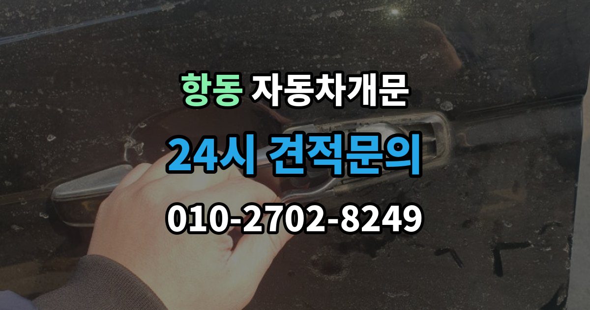 하남시 항동 자동차 문 잠김 장기 주차 중 발생했을 때 확인할 것