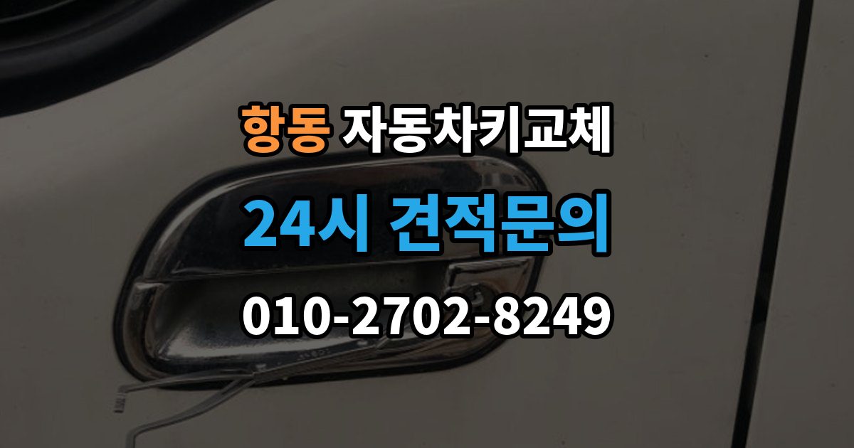 하남시 항동 자동차키 교체 출장 안내 - 새로 맞출 때 확인할 옵션