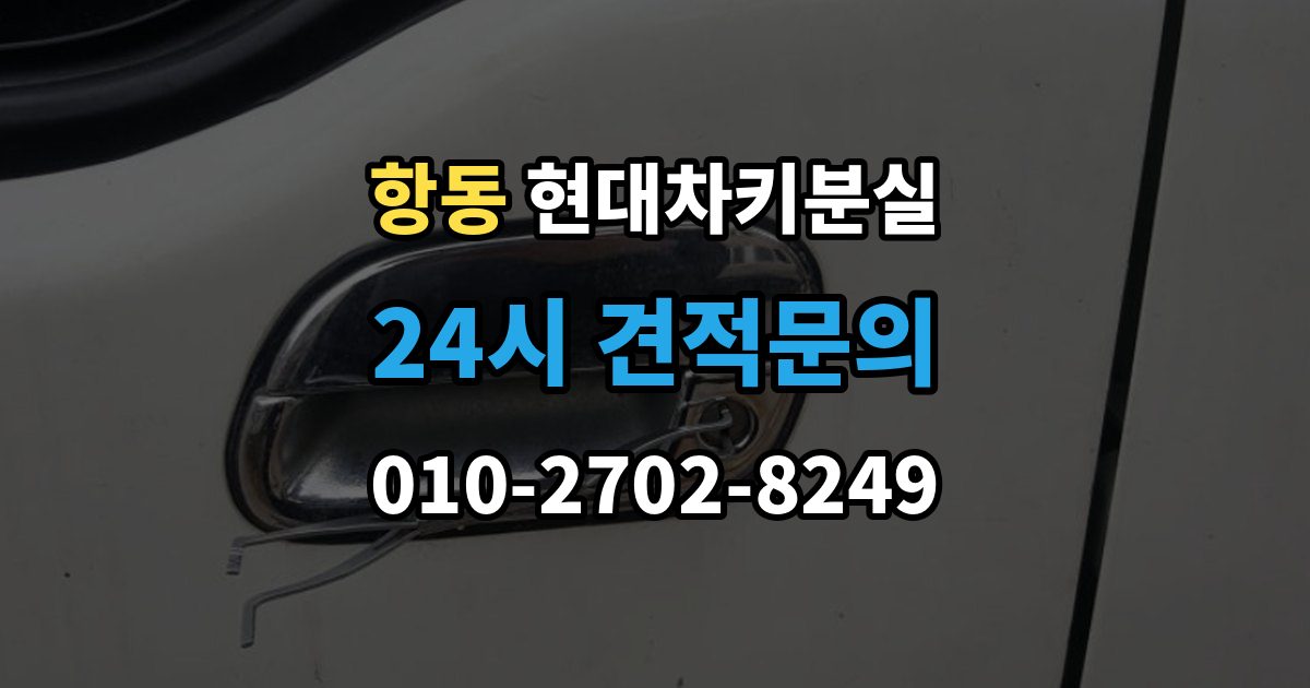 하남시 항동 현대 차키 분실 출장 안내 - 스마트키를 차 안에 두고 나온 경우 구분법