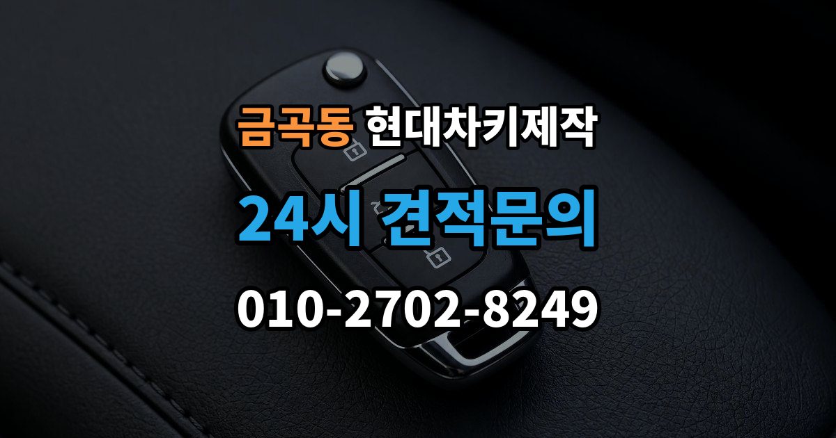화성시 동탄구 금곡동 현대 차키 제작 재등록이 필요한 키 분실과 오작동 사례