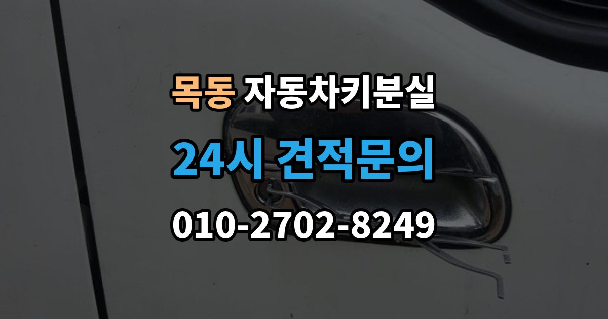 화성시 동탄구 목동 자동차키 분실 보험 출동으로 가능한 작업과 준비물
