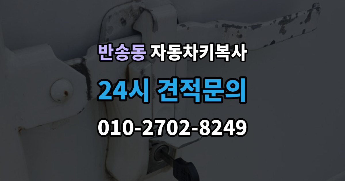 화성시 동탄구 반송동 자동차키 복사 출장 안내 - 차량 문만 열 수 있는 키가 필요한 경우