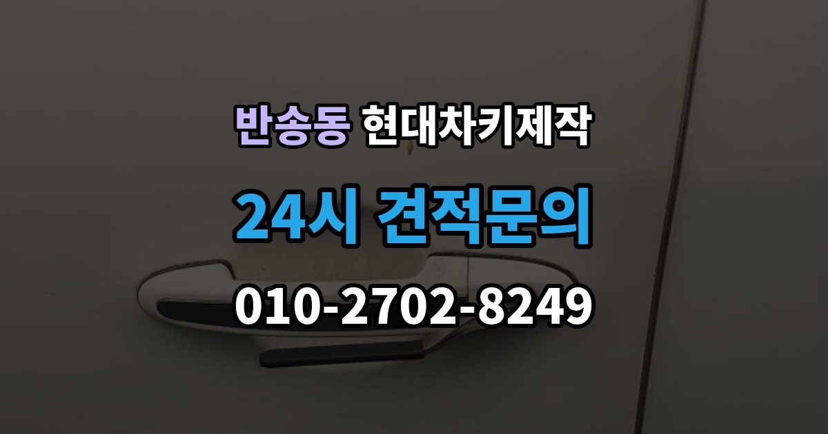 화성시 동탄구 반송동 현대 차키 제작 키 번호가 필요한 상황과 확인법