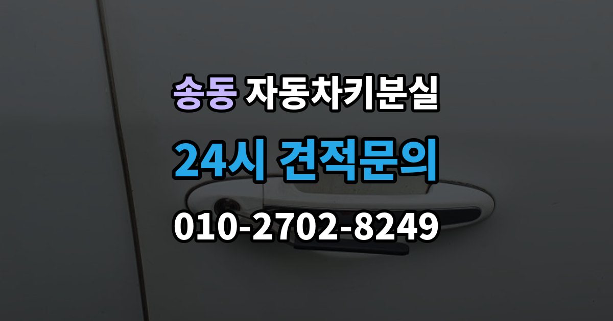 송동 차 키 잃어버렸을 때 차량 번호만으로 진행 가능한지 확인