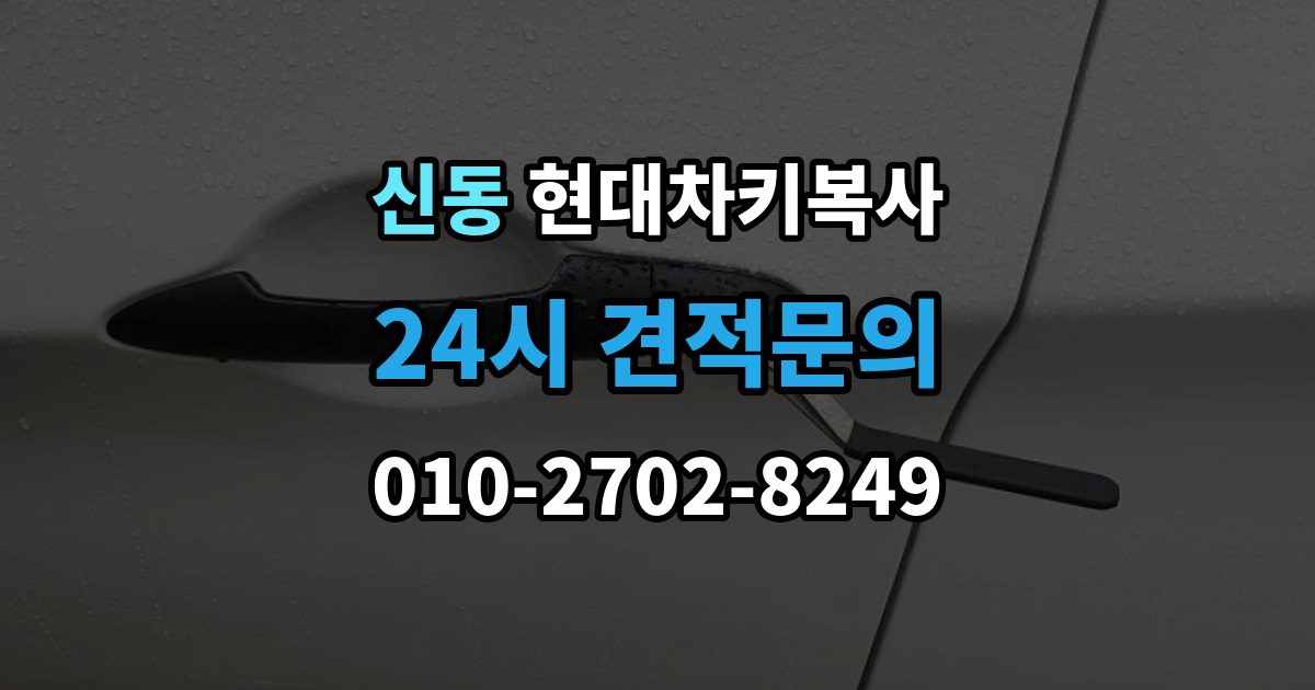 화성시 동탄구 신동 현대 차키 복사 분실 전후 준비 서류와 인증 절차