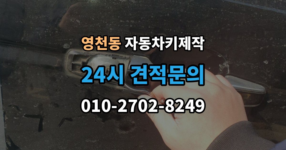 화성시 동탄구 영천동 자동차키 제작 출장 안내 - 예비키 추가 서비스 제작이 필요한 이유