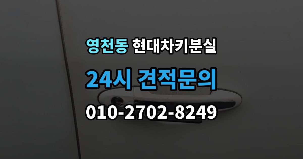 화성시 동탄구 영천동 현대 차키 분실 출장 안내 - 원격 기능만 안 될 때 점검해야 할 부분