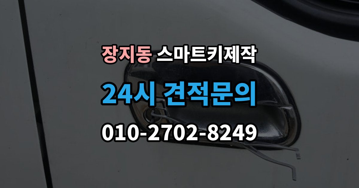 화성시 동탄구 장지동 스마트키 제작 출장 안내 - 칩 손상 의심 시 점검 포인트
