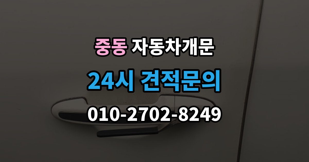 화성시 동탄구 중동 차 문 잠겼을 때 아이나 반려동물이 안에 있을 때 우선순위