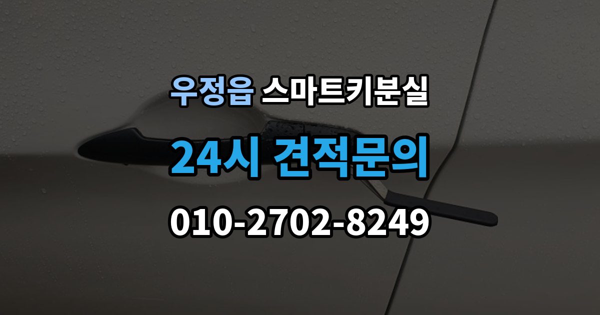 우정읍 스마트키 분실 출장 안내 - 예비키 없이 외출했다면 확인할 이동 경로