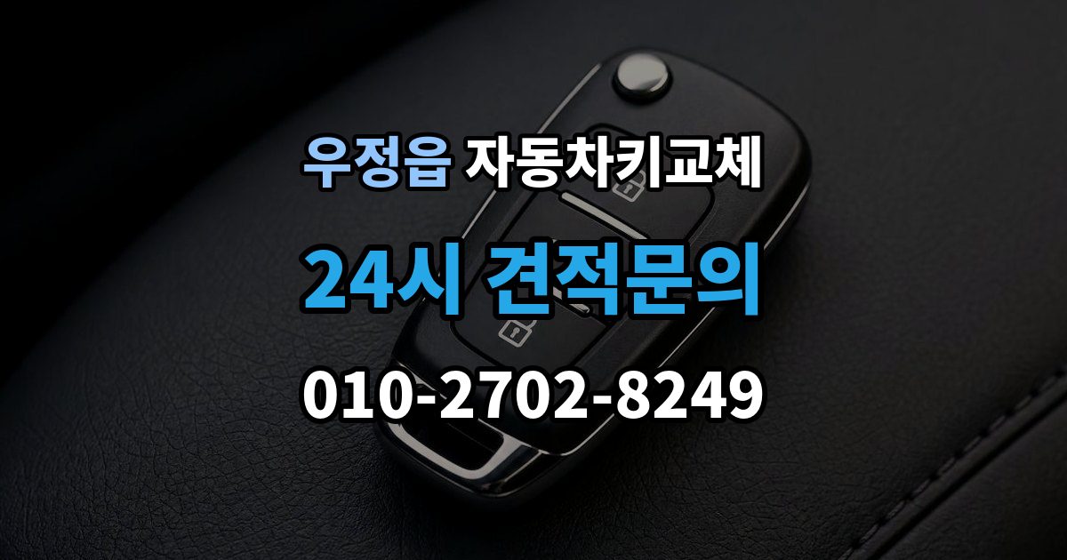 우정읍 자동차키 교체 출장 안내 - 임시 운행 전 점검할 것