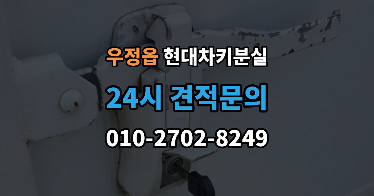우정읍 현대 차키 분실 출장 안내 - 보험이나 긴급출동을 부르기 전 확인할 것