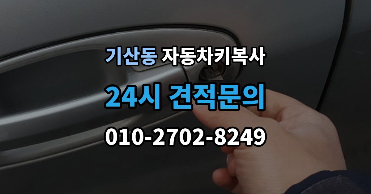 화성시 병점구 기산동 자동차키 복사 차량 도어만 여는 기능이 가능한지 살펴보기