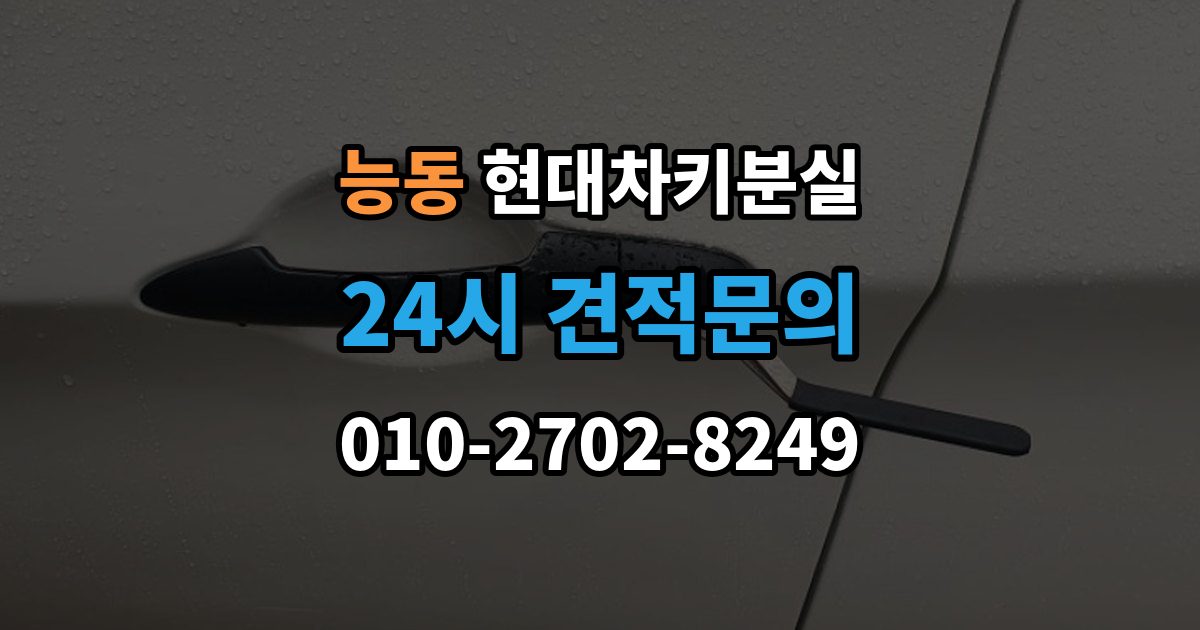 화성시 병점구 능동 현대 차키 분실 도어는 열리는데 키가 인식되지 않을 때
