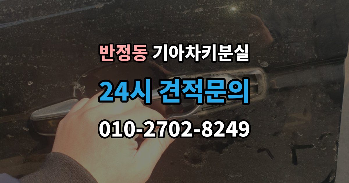 반정동 기아 차키 분실 출장 안내 - 스마트키 앱 연동 상태 확인이 필요한 경우